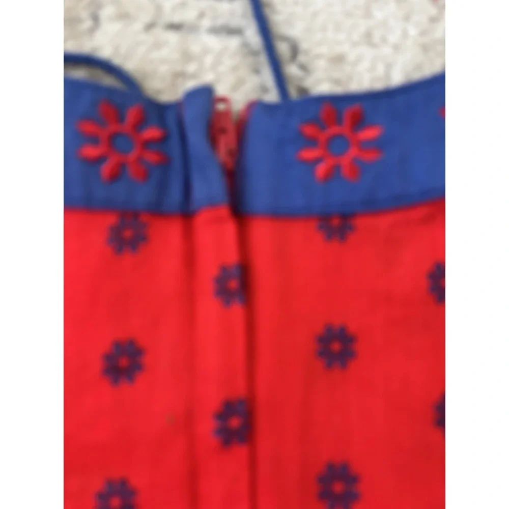 American‎ Girl Dress Size 10 Graphic Print Tie Front Zipper Back